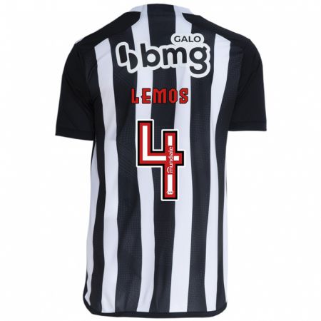 Kandiny Kinder Mauricio Lemos #4 Weiß Schwarz Heimtrikot Trikot 2024/25 T-Shirt