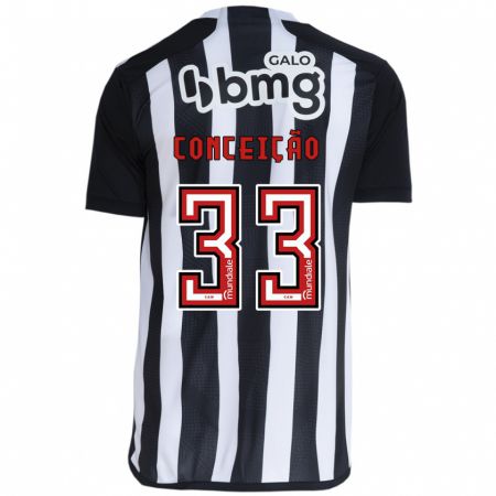 Kandiny Kinder Robert Conceição #33 Weiß Schwarz Heimtrikot Trikot 2024/25 T-Shirt