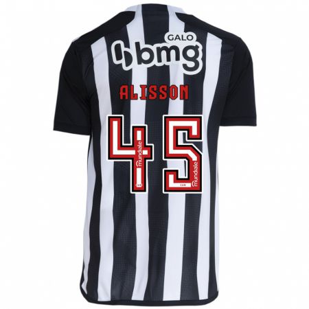 Kandiny Kinder Alisson #45 Weiß Schwarz Heimtrikot Trikot 2024/25 T-Shirt