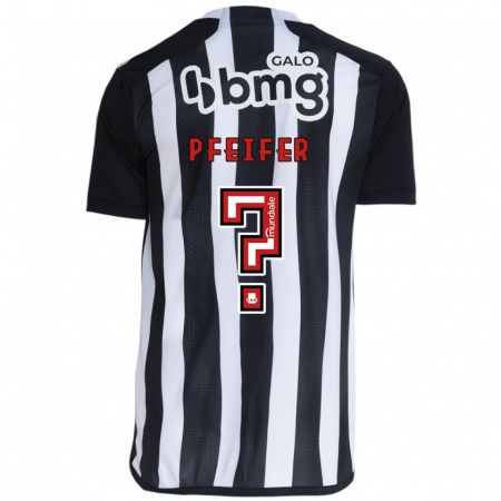 Kandiny Kinder Gabriel Pfeifer #0 Weiß Schwarz Heimtrikot Trikot 2024/25 T-Shirt