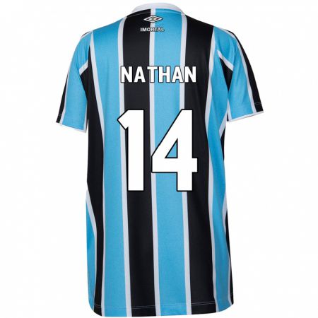 Kandiny Kinder Nathan #14 Blau Schwarz Weiß Heimtrikot Trikot 2024/25 T-Shirt