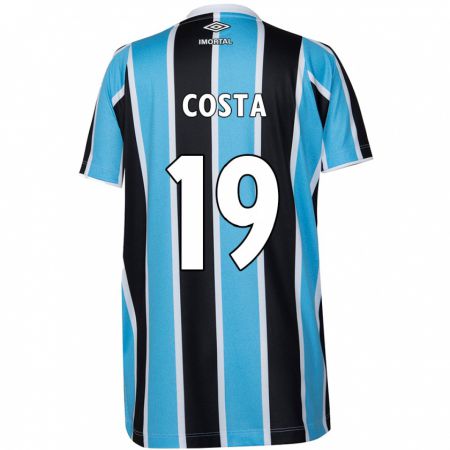 Kandiny Kinder Diego Costa #19 Blau Schwarz Weiß Heimtrikot Trikot 2024/25 T-Shirt