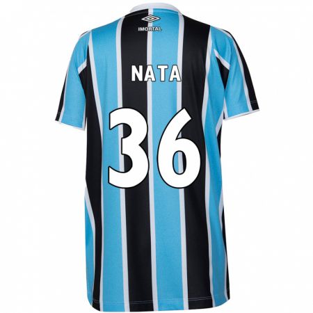 Kandiny Kinder Natã #36 Blau Schwarz Weiß Heimtrikot Trikot 2024/25 T-Shirt