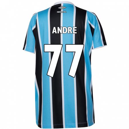 Kandiny Kinder André Henrique #77 Blau Schwarz Weiß Heimtrikot Trikot 2024/25 T-Shirt