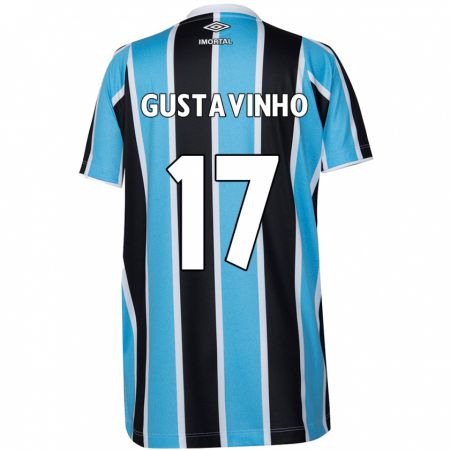 Kandiny Kinder Gustavinho #17 Blau Schwarz Weiß Heimtrikot Trikot 2024/25 T-Shirt