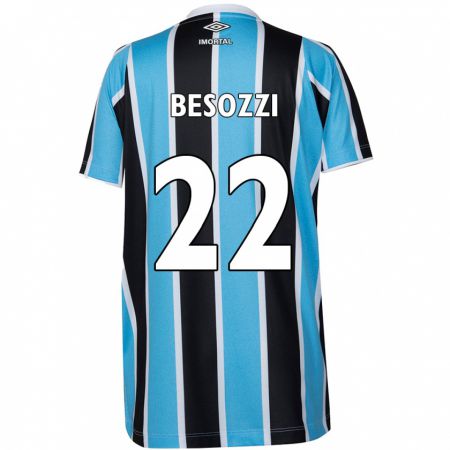 Kandiny Kinder Lucas Besozzi #22 Blau Schwarz Weiß Heimtrikot Trikot 2024/25 T-Shirt