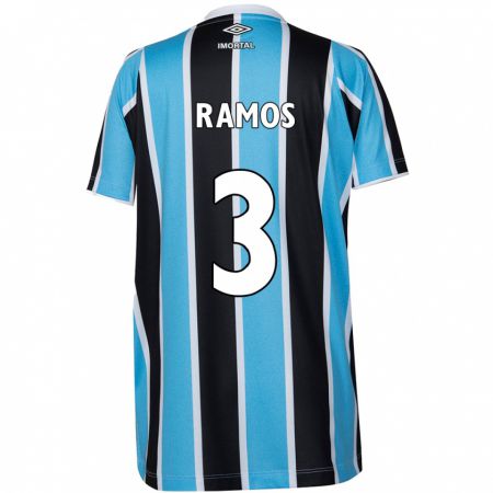 Kandiny Kinder João Ramos #3 Blau Schwarz Weiß Heimtrikot Trikot 2024/25 T-Shirt