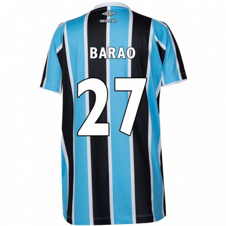 Kandiny Kinder Dani Barão #27 Blau Schwarz Weiß Heimtrikot Trikot 2024/25 T-Shirt