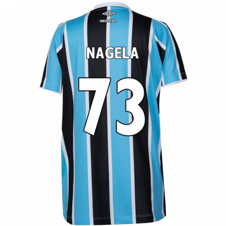 Kandiny Kinder Nágela #73 Blau Schwarz Weiß Heimtrikot Trikot 2024/25 T-Shirt