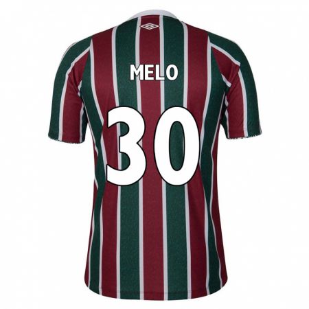 Kandiny Kinder Felipe Melo #30 Grün Kastanienbraun Weiß Heimtrikot Trikot 2024/25 T-Shirt