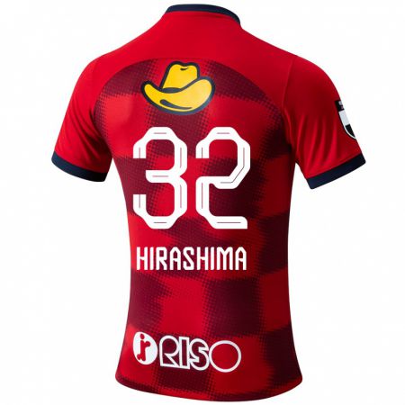 Kandiny Kinder Daigo Hirashima #32 Rot Blau Weiß Heimtrikot Trikot 2024/25 T-Shirt