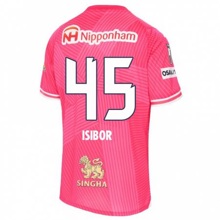 Kandiny Kinder Ken Isibor #45 Rosa Weiß Heimtrikot Trikot 2024/25 T-Shirt