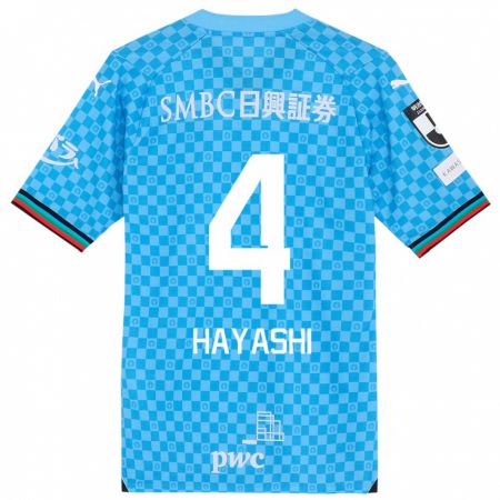 Kandiny Kinder Shunsuke Hayashi #4 Azurblau Heimtrikot Trikot 2024/25 T-Shirt