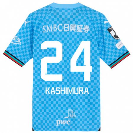 Kandiny Kinder Ryota Kashimura #24 Azurblau Heimtrikot Trikot 2024/25 T-Shirt