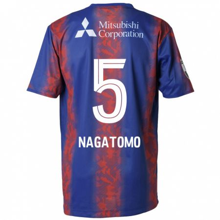 Kandiny Kinder Yuto Nagatomo #5 Blau Rot Heimtrikot Trikot 2024/25 T-Shirt