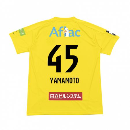 Kandiny Kinder Ota Yamamoto #45 Gelb Schwarz Heimtrikot Trikot 2024/25 T-Shirt