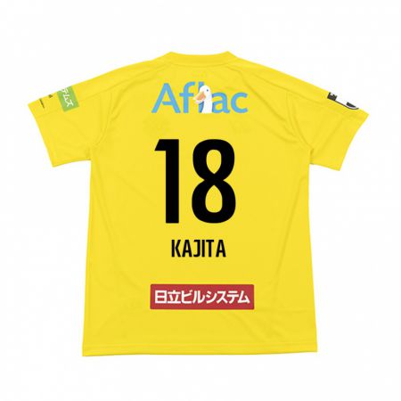 Kandiny Kinder Kento Kajita #18 Gelb Schwarz Heimtrikot Trikot 2024/25 T-Shirt