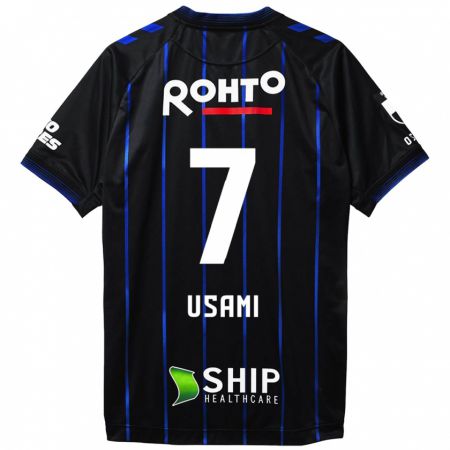 Kandiny Kinder Takashi Usami #7 Schwarz Blau Heimtrikot Trikot 2024/25 T-Shirt