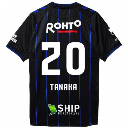 Kandiny Kinder Hyoga Tanaka #20 Schwarz Blau Heimtrikot Trikot 2024/25 T-Shirt