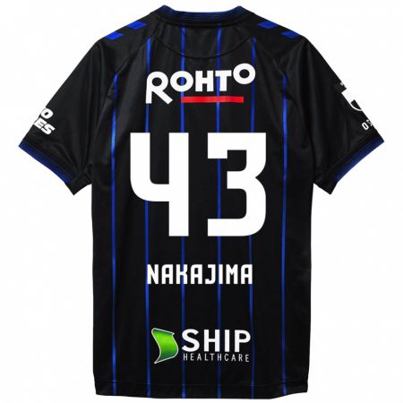 Kandiny Kinder Yugo Nakajima #43 Schwarz Blau Heimtrikot Trikot 2024/25 T-Shirt