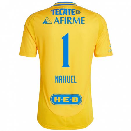 Kandiny Kinder Nahuel Guzmán #1 Goldgelb Heimtrikot Trikot 2024/25 T-Shirt