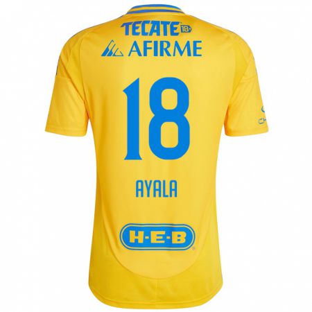 Kandiny Kinder David Ayala #18 Goldgelb Heimtrikot Trikot 2024/25 T-Shirt