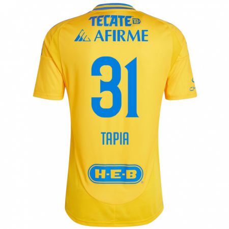 Kandiny Kinder Fernando Tapia #31 Goldgelb Heimtrikot Trikot 2024/25 T-Shirt