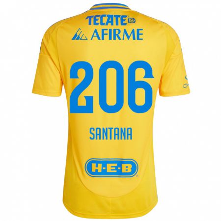 Kandiny Kinder Joel Santana #206 Goldgelb Heimtrikot Trikot 2024/25 T-Shirt