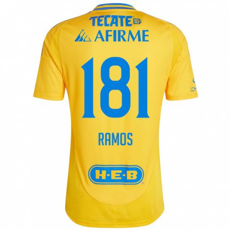 Kandiny Kinder Anthony Ramos #181 Goldgelb Heimtrikot Trikot 2024/25 T-Shirt