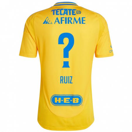 Kandiny Kinder Luis Ruiz #0 Goldgelb Heimtrikot Trikot 2024/25 T-Shirt