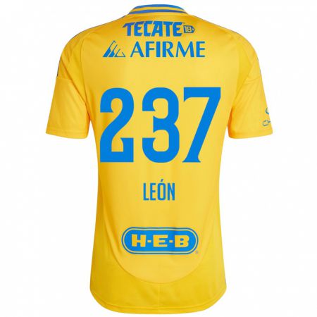 Kandiny Kinder Gabriel León #237 Goldgelb Heimtrikot Trikot 2024/25 T-Shirt