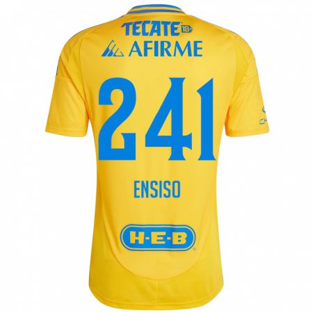 Kandiny Kinder Eduardo Ensiso #241 Goldgelb Heimtrikot Trikot 2024/25 T-Shirt