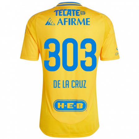 Kandiny Kinder Erick De La Cruz #303 Goldgelb Heimtrikot Trikot 2024/25 T-Shirt