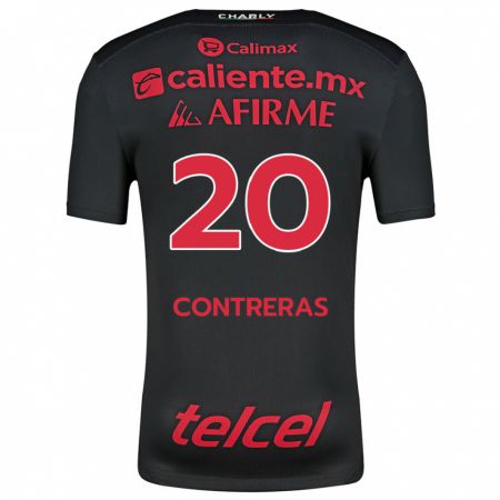 Kandiny Kinder Francisco Contreras #20 Schwarz Rot Heimtrikot Trikot 2024/25 T-Shirt