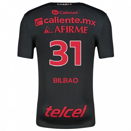 Kandiny Kinder Unai Bilbao #31 Schwarz Rot Heimtrikot Trikot 2024/25 T-Shirt