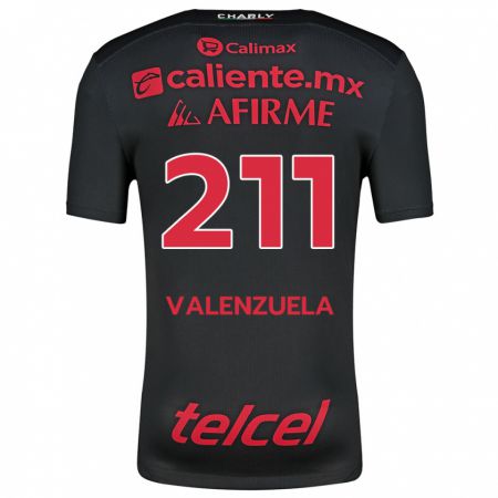 Kandiny Kinder Aldieri Valenzuela #211 Schwarz Rot Heimtrikot Trikot 2024/25 T-Shirt