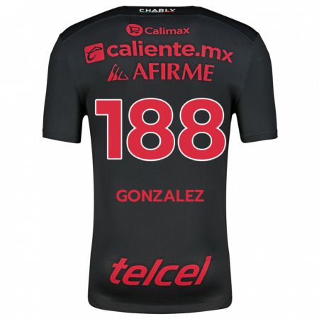 Kandiny Kinder Jorge González #188 Schwarz Rot Heimtrikot Trikot 2024/25 T-Shirt