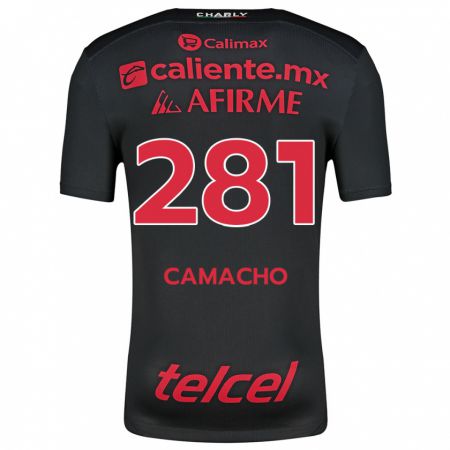 Kandiny Kinder Javier Camacho #281 Schwarz Rot Heimtrikot Trikot 2024/25 T-Shirt