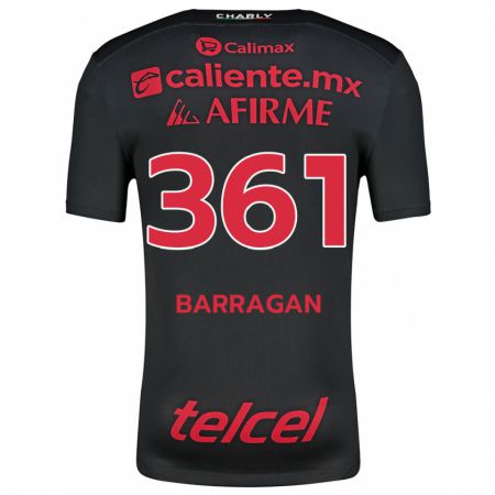 Kandiny Kinder Jesús Barragán #361 Schwarz Rot Heimtrikot Trikot 2024/25 T-Shirt