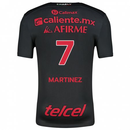 Kandiny Kinder Alejandro Martínez #7 Schwarz Rot Heimtrikot Trikot 2024/25 T-Shirt