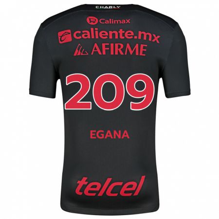 Kandiny Kinder Arath Egaña #209 Schwarz Rot Heimtrikot Trikot 2024/25 T-Shirt