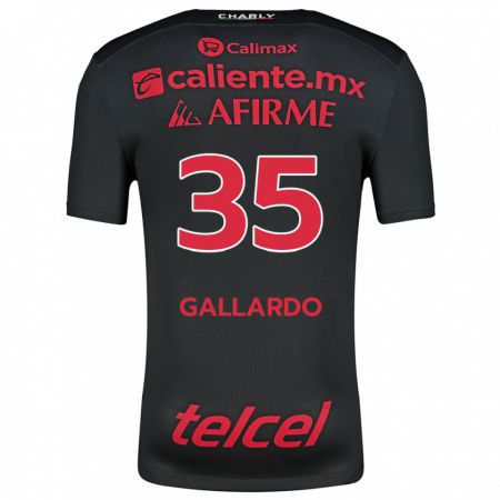 Kandiny Kinder Gloriaisabel Gallardo #35 Schwarz Rot Heimtrikot Trikot 2024/25 T-Shirt