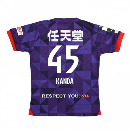 Kandiny Kinder Kotaro Kanda #45 Lila Weiß Heimtrikot Trikot 2024/25 T-Shirt