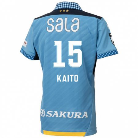 Kandiny Kinder Kaito Suzuki #15 Blau Schwarz Heimtrikot Trikot 2024/25 T-Shirt