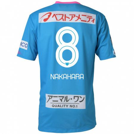 Kandiny Kinder Hikaru Nakahara #8 Blau Rosa Heimtrikot Trikot 2024/25 T-Shirt