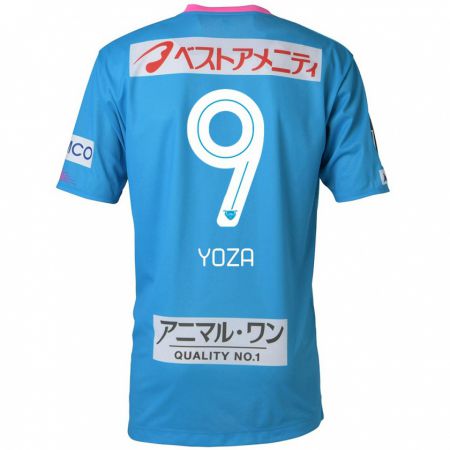 Kandiny Kinder Tomomichi Yoza #9 Blau Rosa Heimtrikot Trikot 2024/25 T-Shirt