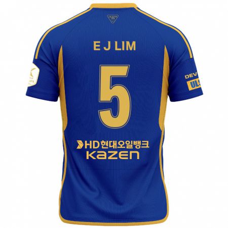 Kandiny Kinder Jong-Eun Lim #5 Blau Gelb Heimtrikot Trikot 2024/25 T-Shirt