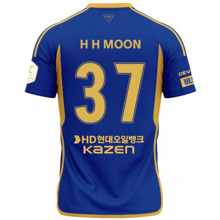 Kandiny Kinder Hyeon-Ho Moon #37 Blau Gelb Heimtrikot Trikot 2024/25 T-Shirt