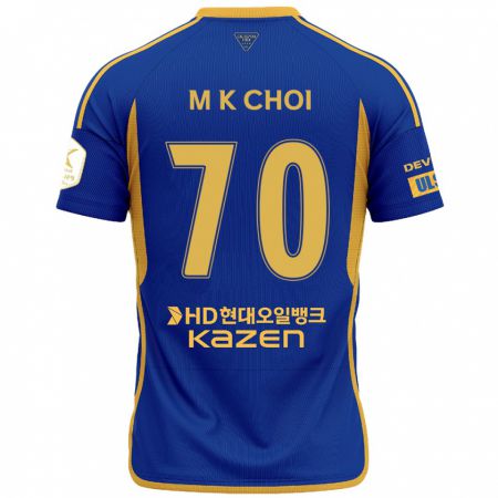 Kandiny Kinder Kang-Min Choi #70 Blau Gelb Heimtrikot Trikot 2024/25 T-Shirt