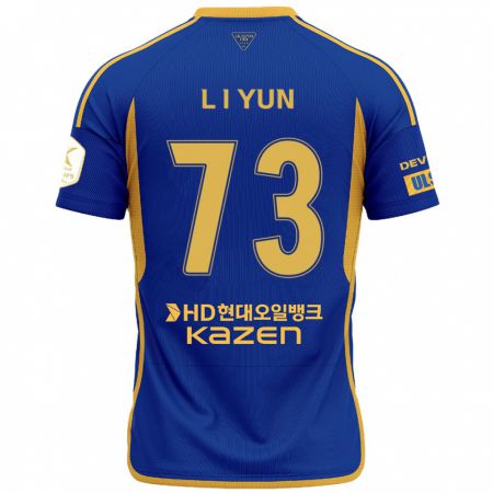 Kandiny Kinder Il-Lok Yun #73 Blau Gelb Heimtrikot Trikot 2024/25 T-Shirt